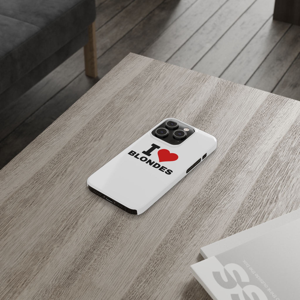 "I Love Blondes" iPhone Case