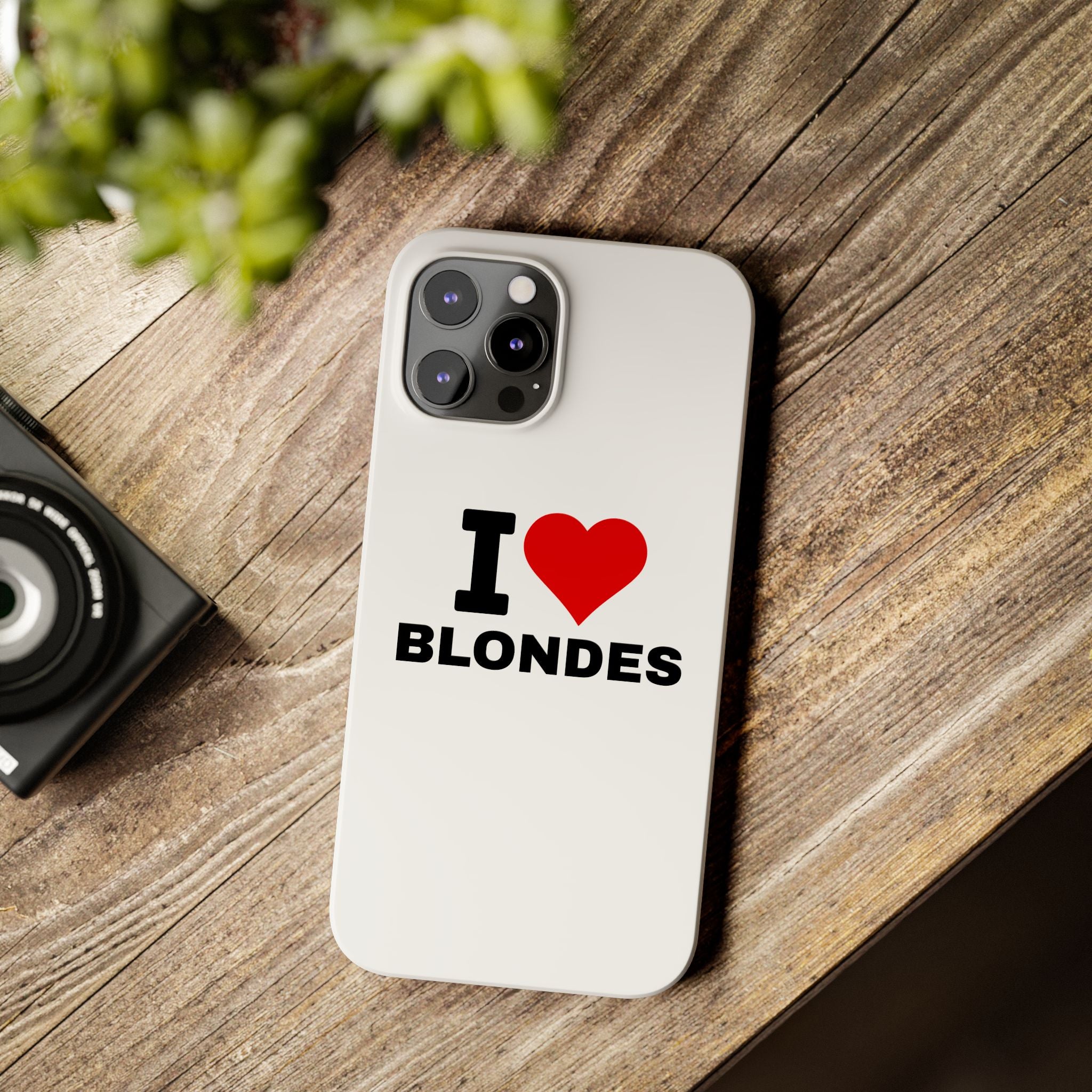 "I Love Blondes" iPhone Case