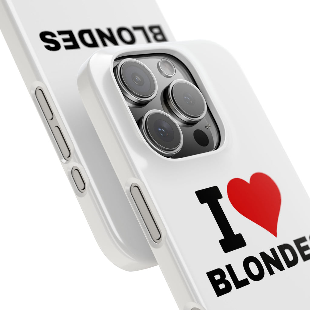 "I Love Blondes" iPhone Case