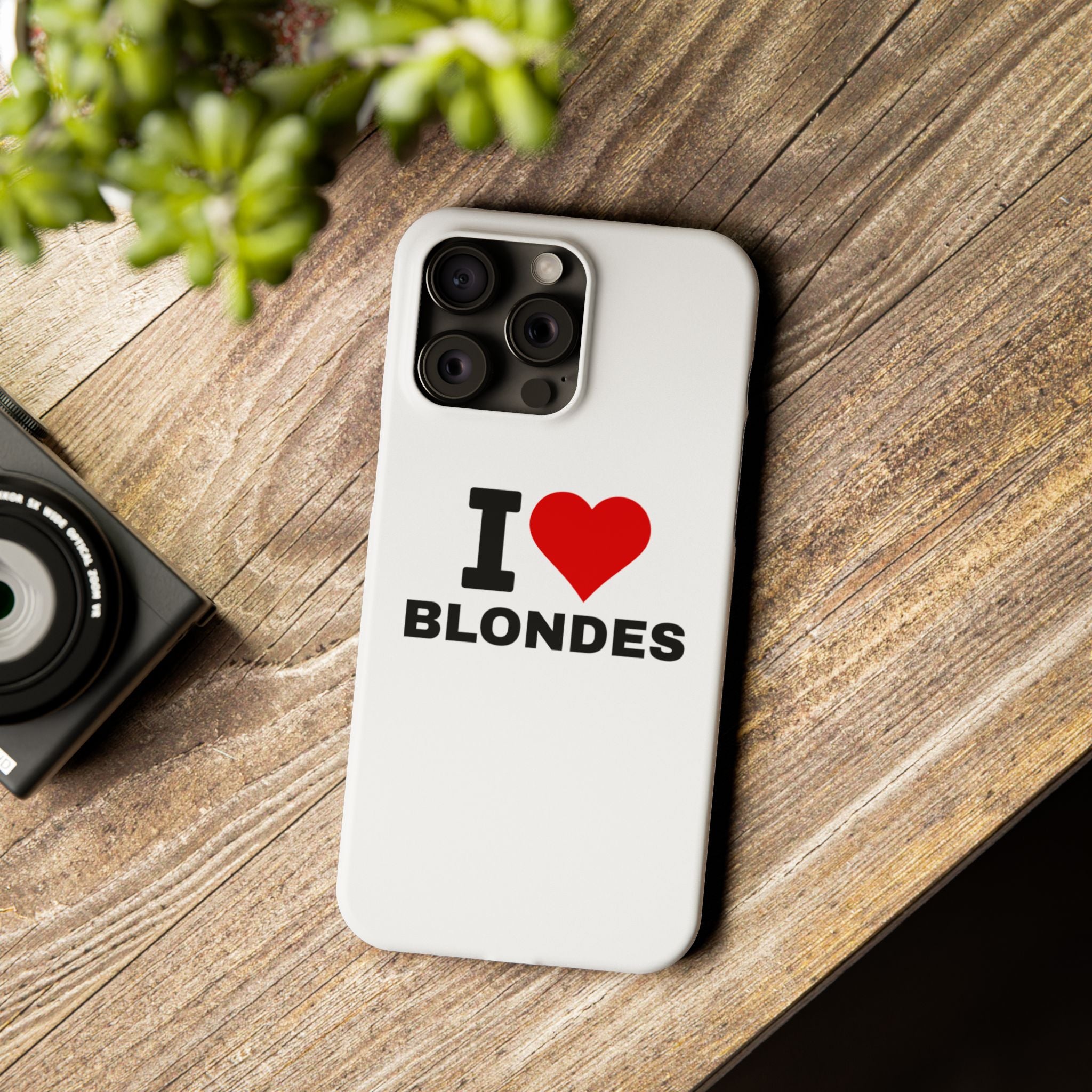 "I Love Blondes" iPhone Case