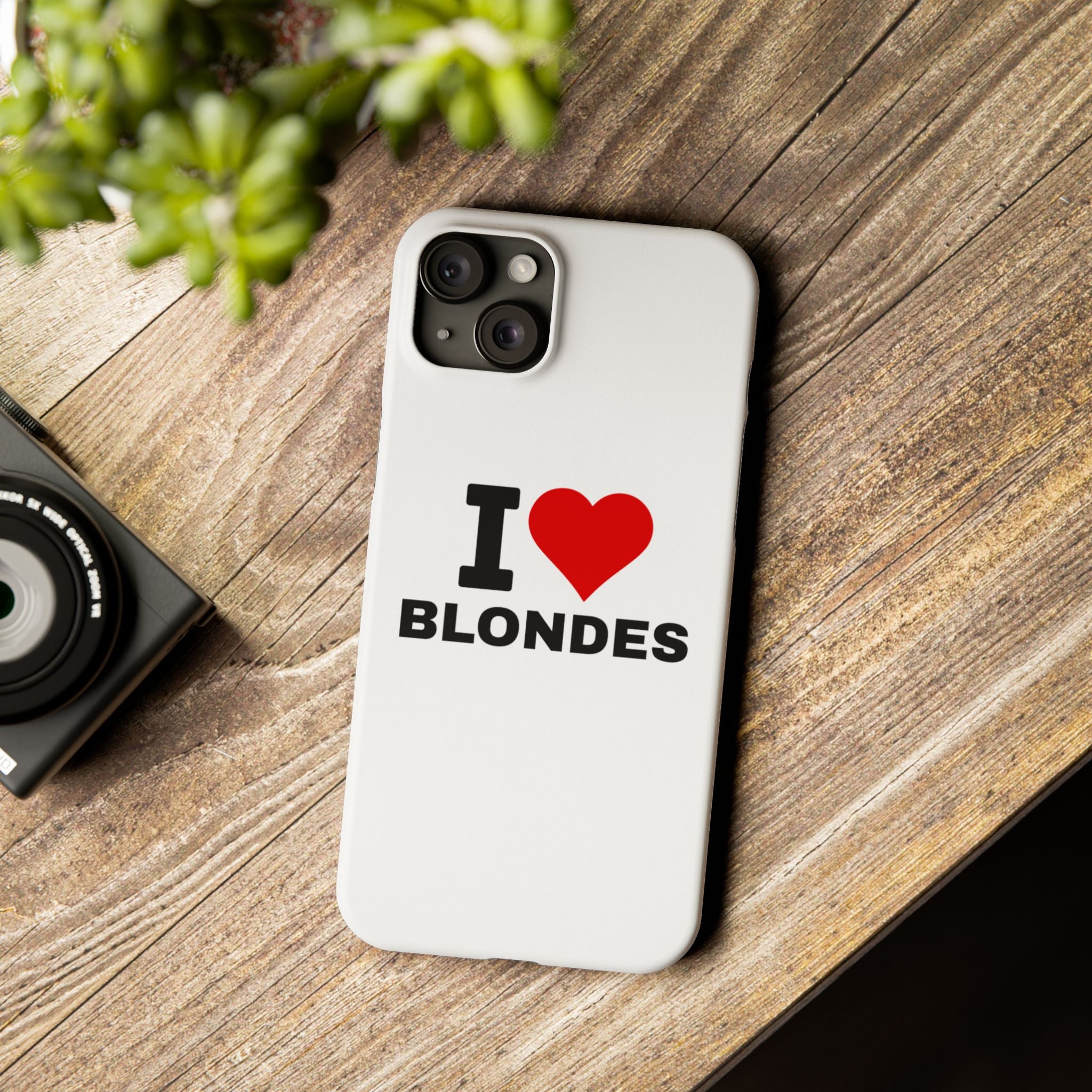 "I Love Blondes" iPhone Case